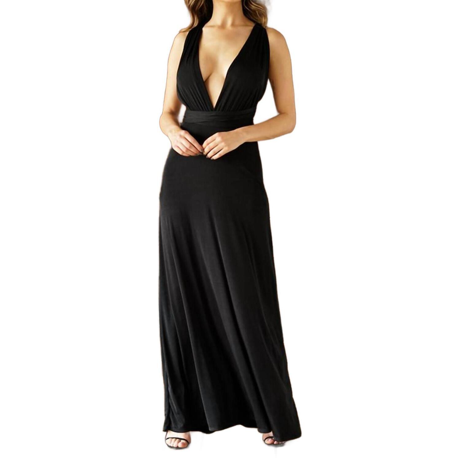 New Cefian Convertible Maxi Dress In Black
